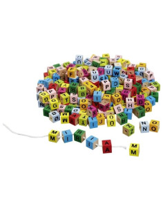 DADOS DE LETRAS COLORES E HILO (PULSERAS)