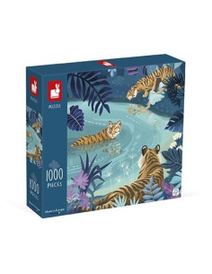 PUZLE TIGRES A LA LUZ DE LA LUNA 1000 PIEZAS 2