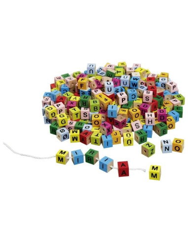 DADOS DE LETRAS COLORES E HILO (PULSERAS)