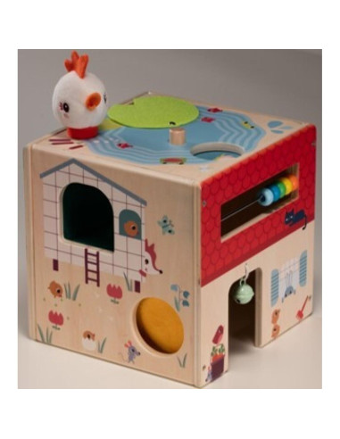 CUBO DE ACTIVIDADES MADERA GRANJA