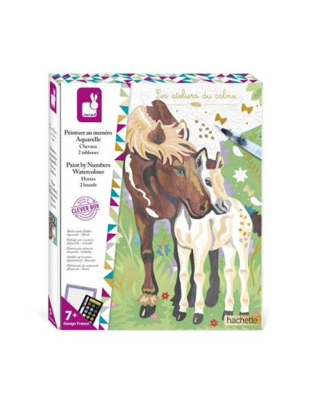 PINTURA POR NÚMER.ACUARELA CABALLOS
