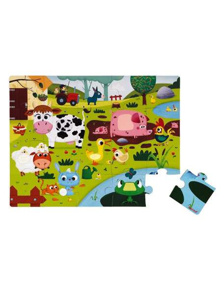 PUZZLE  TACTIL  LOS ANIMALES DE LA GRANJA