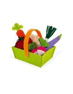 CESTA  DE  8 VERDURAS DE TELA