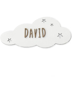 PLACA NUBE MOD.ESTRELLA BLANCA KIT LETRAS