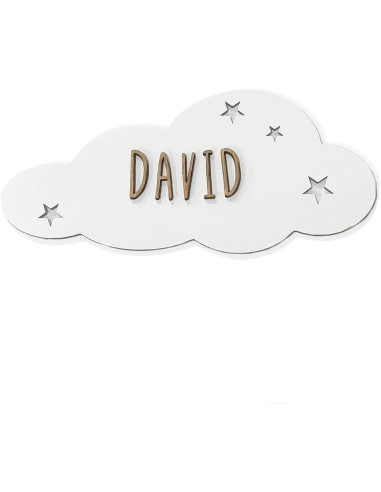 PLACA NUBE MOD.ESTRELLA BLANCA KIT LETRAS