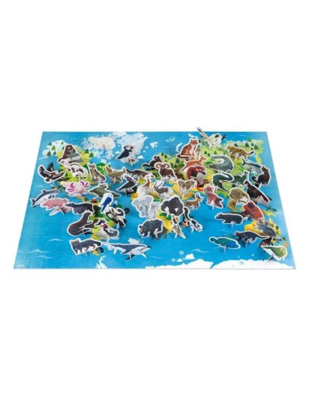 PUZLE EDUCAT.ANIMALES EN PELIGR.EXTIN