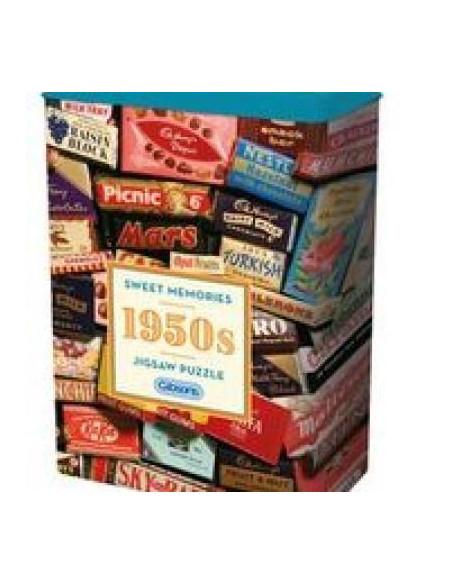DULCES MEMORIA AÑOS 50 CAJA MET.PUZZLE 500 P.