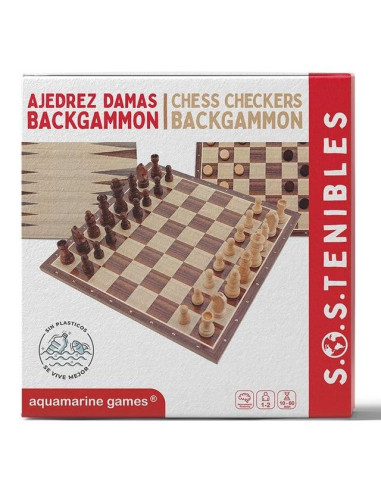 AJEDREZ DAMAS BACKGAMMON FSC 100%