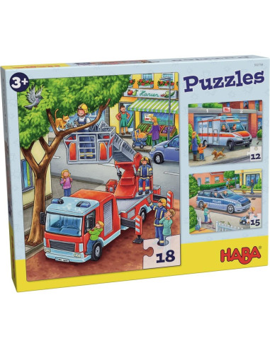 PUZZLE POLICIAS/BOMBEROS Y COMPAÑIA